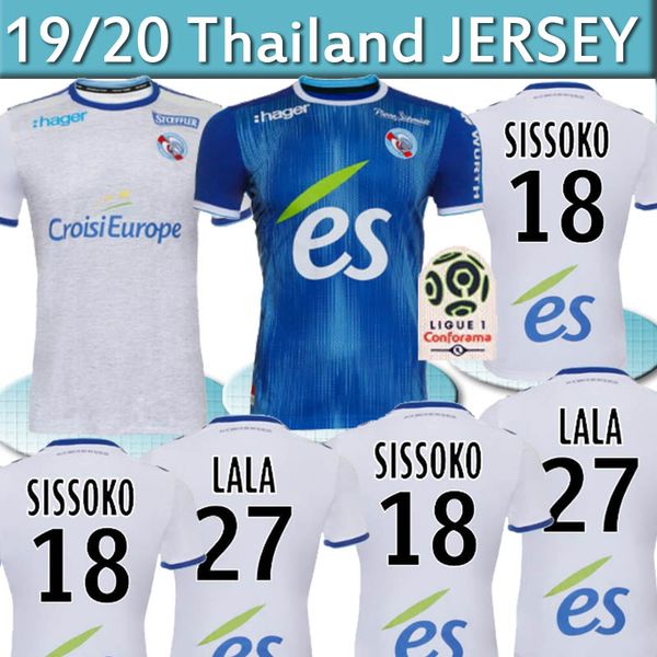 

rc strasbourg soccer jersey alsace 19 20 maillot de foot alsace strasbourg alsace 2019 2020 maillots de foot djiku thomasson lala mothiba ha, Black;yellow