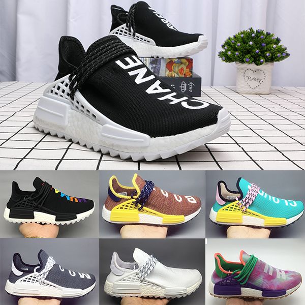 

2019 nmd human race 1.0 2.0 men running shoes pharrell williams sample yellow core black sport designer shoes women sneakers 36-47