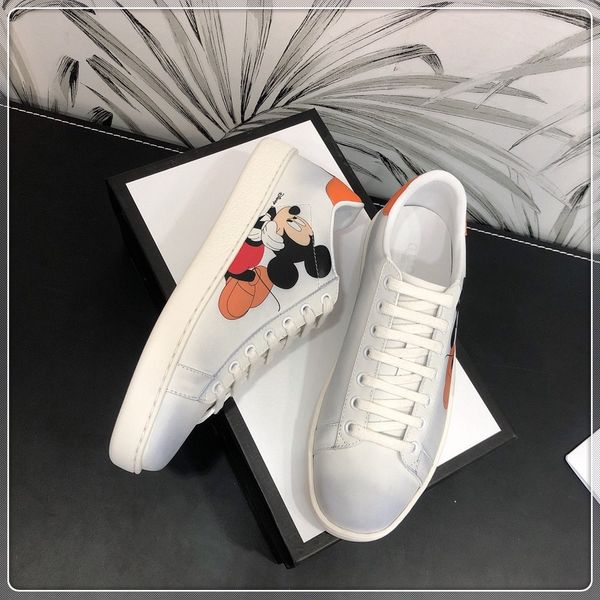 

high-end fashion couple leather men's woman casual shoes comfortable autumn and winter fashion trainer men's woman shoes, Black