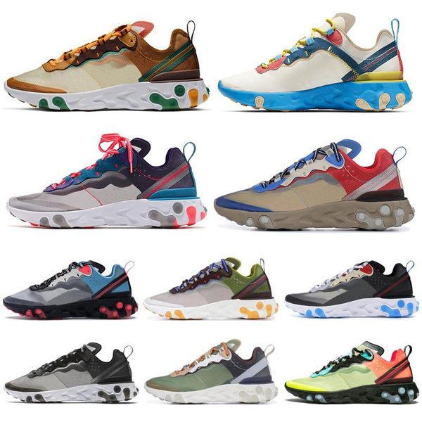 

2020 55 87 36 45 react element running triple black white anthracite orange royal tint solar red women mens trainer sports sneakers
