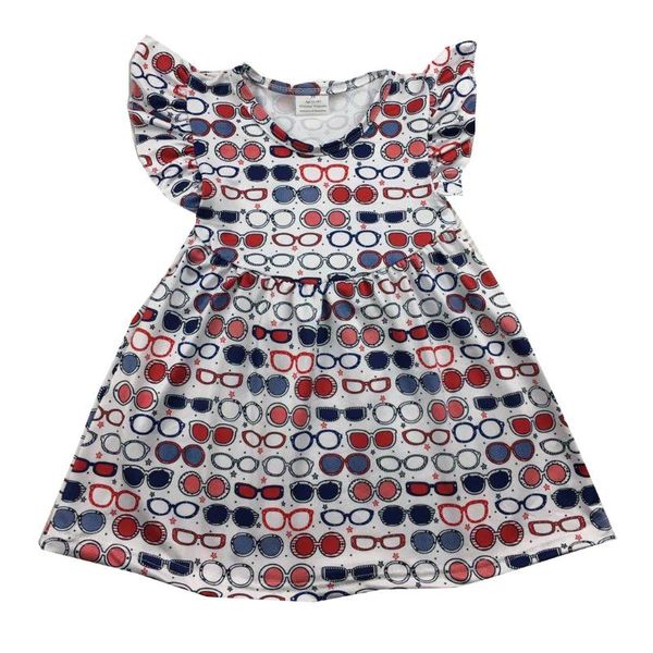 

boutique cool glasses dress new designs girls pearl dress, Red;yellow