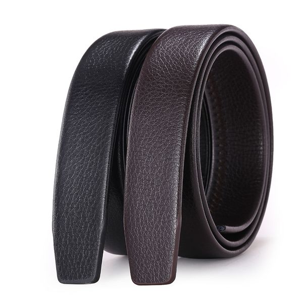

men's automatic buckle belts no buckle belt brand belt men male genuine strap jeans 3.5cm g156, Black;brown