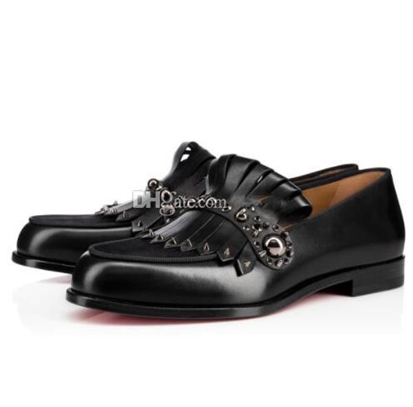 

perfect genuine leather casanono men s red bottom leisure flats brand designer women s luxurious casual party dress wedding walking with box, Red;white