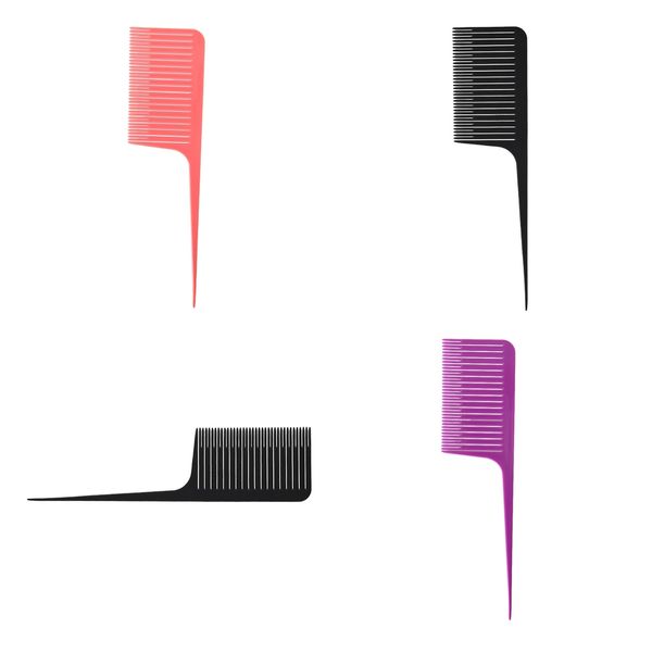 

4x sectioning weave highlighting foiling hair comb for salon dyeing combs, Silver