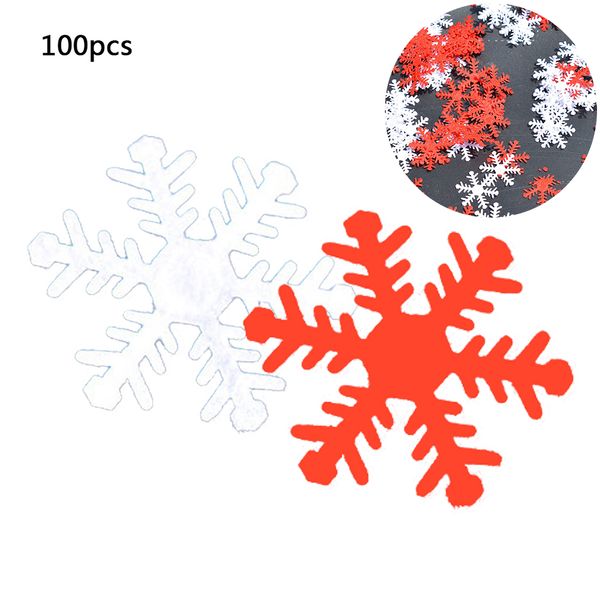 

100 pcs snowflake confetti non-woven fabric snowflake table decorations christmas winter ornaments party supplies window weddin