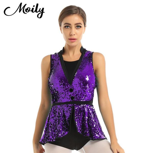 

women adults shiny sequins sleeveless v-front ballet leotard dress for ice skating competition figure skating twirling costume, Black;red