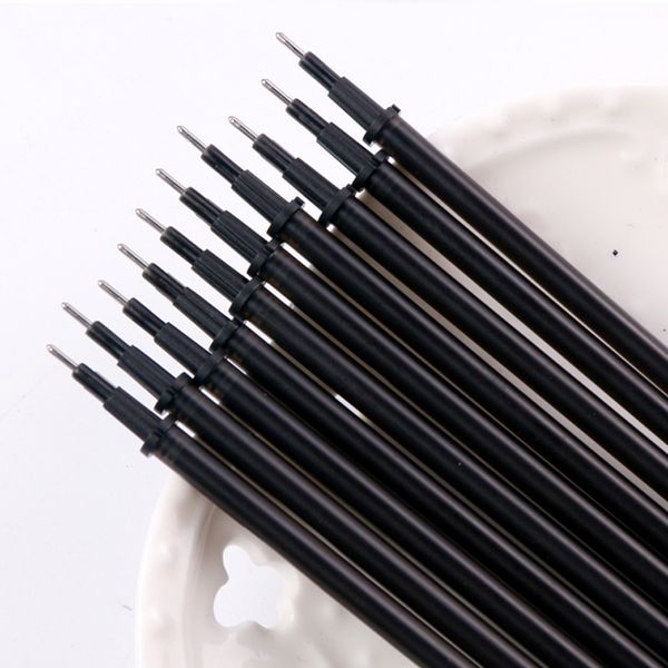 

20 pcs/lot magic erasable gel pen refill black blue ink color wiping needle style pens refills 0.5mm writing, Black;red