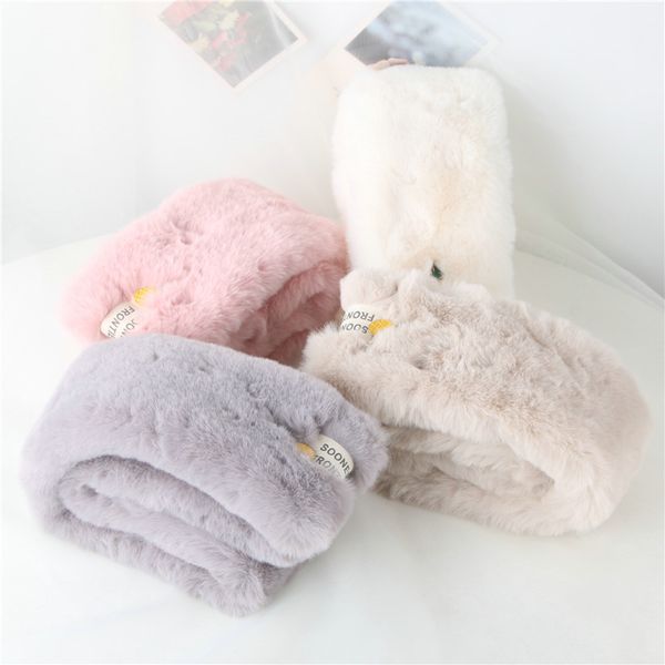 

children's ring warm winter scarf japanese and korean sweet cute children's scarf baby's neck in autumn and winter, Blue;gray