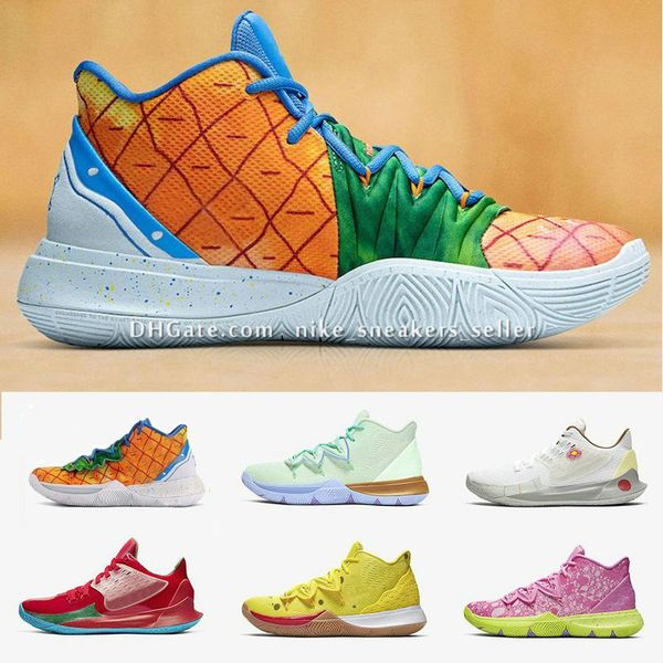 

pineapple house 5 zapatos kyrie tv pe basketball shoes for 20th anniversary irving 5s graffiti x multi-color sponge sports sneakers kids se, Black