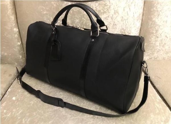 

3 colors 55cm large capacity women travel bags men shoulder duffel bags carry on luggage bottom rivets with lock head backpack