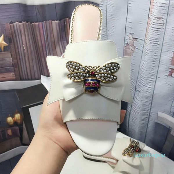 

2019 sale fashion thick molded rubber footbed slide sandals with beige ebony tiger print euro35-40 box+dust bags, Black