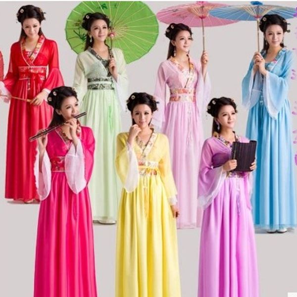 

chinese traditional women hanfu dress chinese fairy dress red white hanfu clothing tang dynasty ancient costume, Black;red