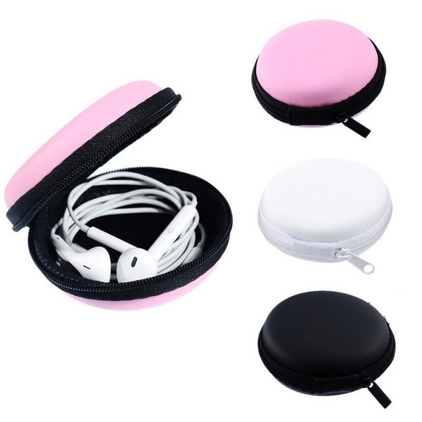 

fashion portable silicone coin purse mini round bag for earphone sd cards cable cord wire storage key wallet 8.5x3.8cm, Red;black