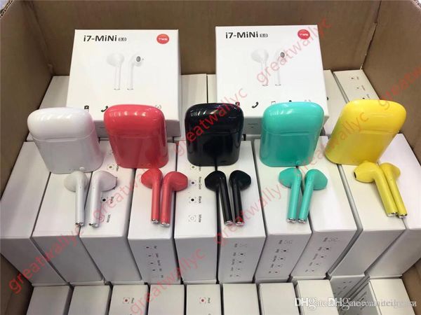 

I7 mini tw pop up wirele bluetooth 5 0 earphone double earbud with charging box mic port for xiaomi huawei phone pk i7 i9