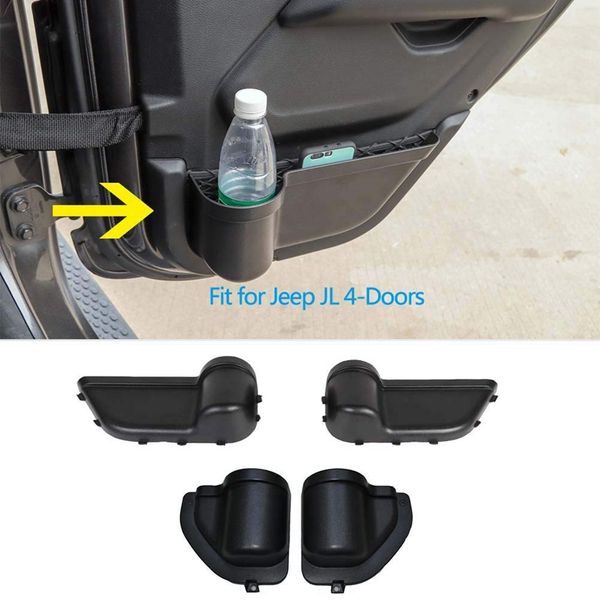 

door side insert storage box pilot passenger storage tray organizer door mesh box for 2018-2019 wrangler jl jlu 4-d