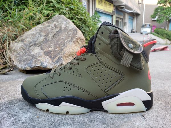 

6s basketball shoes for men travis scott x &nbspaj6 us snearkers original retro us size 40-46, White;red