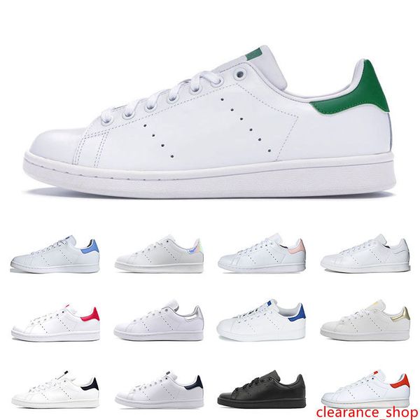 

new smith men women flats sneakers green black white navy red rainbow stan mens fashion leather shoe outdoor casual walking size 36-45