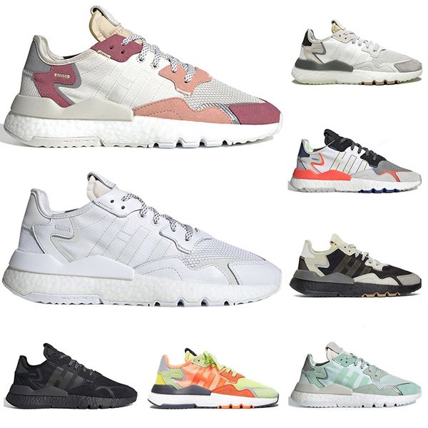 

mesh nite jogger shoes 3m reflective men women triples black all white breathable tt off women outdoor tennis sport sneakers