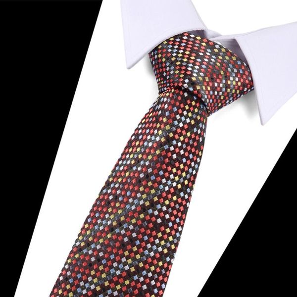 

design men's tie formal business vestidos wedding classic stripe grid 7.5cm corbatas fashion shirt dress accessories, Black;blue