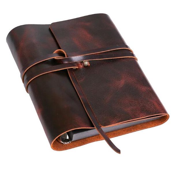 

loose-leaf p albu handmade genuine leather general p storage diy wedding family gift