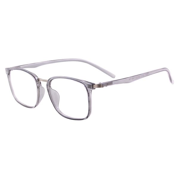 

men women tr90 transparent eyeglass frame lightweight plastic rectangular full rim tr90 glasses for myopia hyperopia rx lenses, Black