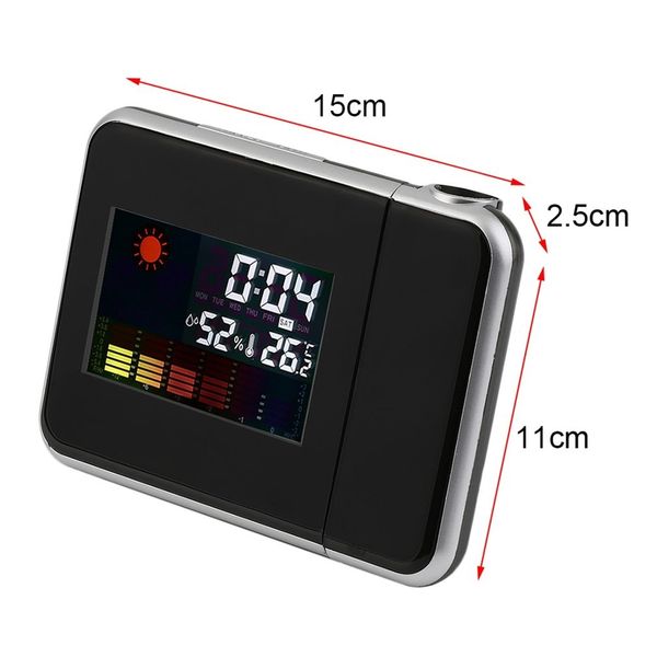 

1pc 2017 home use digital lcd screen weather station forecast calendar projector alarm clock desk table clocks