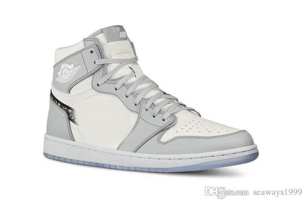

2020 Горячих Аутентичный воздух Высокие 1 1s OG х 10 Sail звезда Серого Черного паруса белой Мужчины Женщина Баскетбол обувь Спорт кроссовки