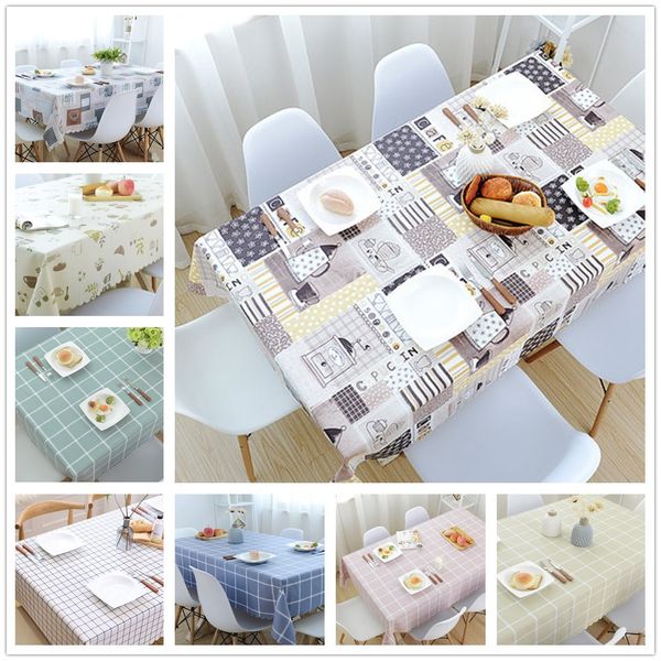 

table cloth rectangular pastoral style waterproof printed tablecloth home protection and decoration elegant table cover