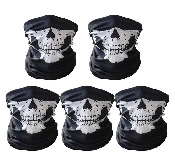 Skull Face Mask Bandana Novel crânio da motocicleta da bicicleta Capacete de garganta da face Paintball Ski Headband Motorcycle Máscara Facial