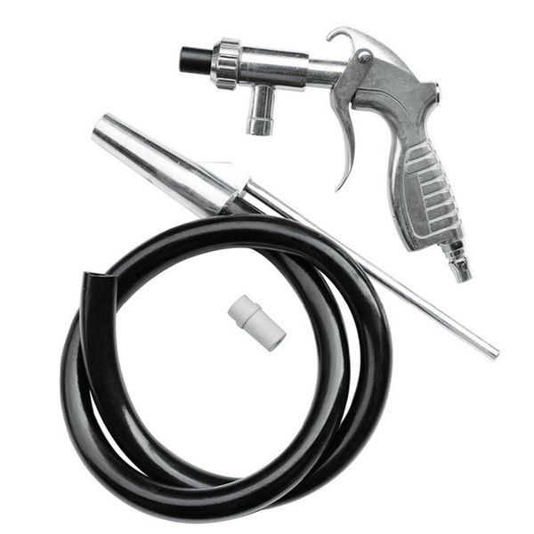 

sanding air sandblasting gun kit penumatic sand blaster basting cleaning tool with ceramic nozzle suction sand 1 tube for remove