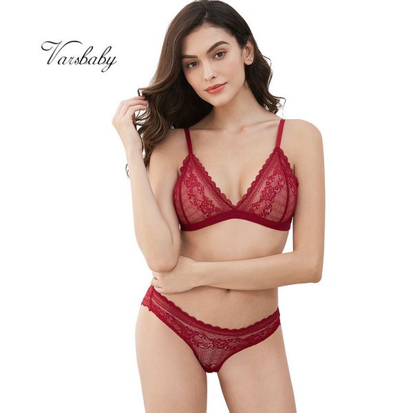 

varsbaby сексуальной кружевной бюстгальтер трусы ультра тонкие регулируемые удобный бюстгальтер набор для женщин, Red;black