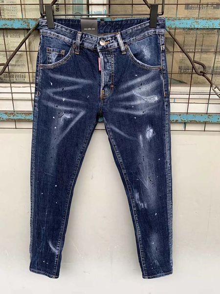 

осень новый синий простой белого микро-упругий тонкий корейские мужчины прилив сольет хороший вариант джинсовых мужчин 2019, Blue