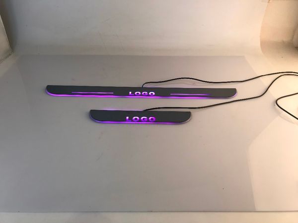 

eosuns led door scuff light colors changably gradiently with wireless switch and voice control,plate door sill for lada niva