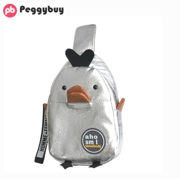 

women chest packs cartoon cute duck girls phone pouch zip crossbody bags lovely bird street style design waist bags phone pruse