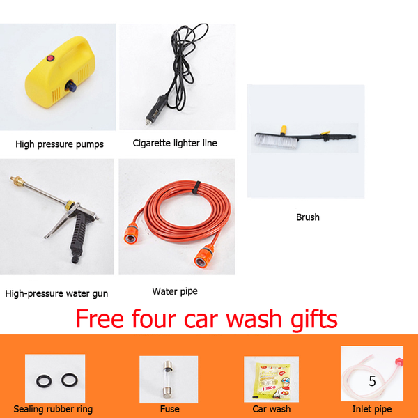 

12v with brush multi-function car split portable high pressure car washer intelligent water gun tool wash wall