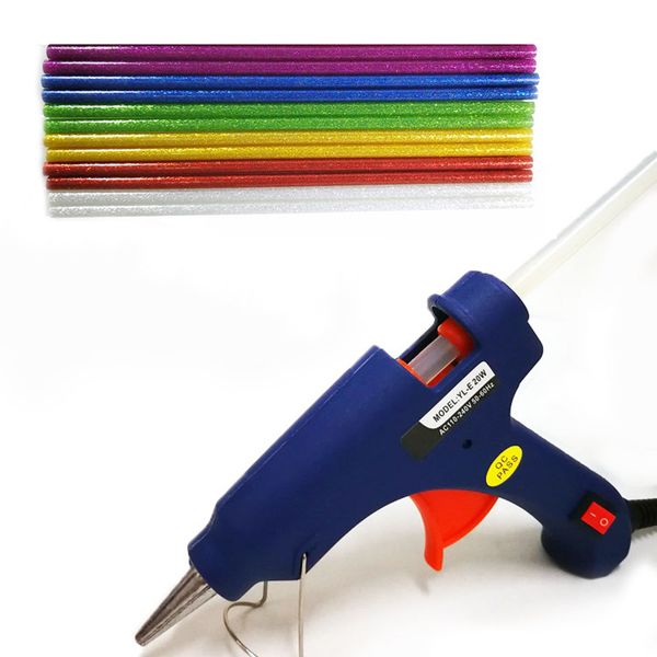 

diy ручной универсальный hot melt glue gun цвет вспышки клей стик 7 * 20 см бытовая mini gun strong sticky set