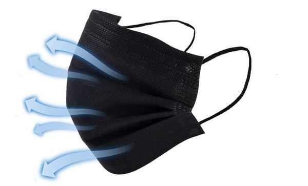 

dhl ship face masks 3 party mask black ply safety and breathable mouth ers for personal health air pollution with black colors k6sb