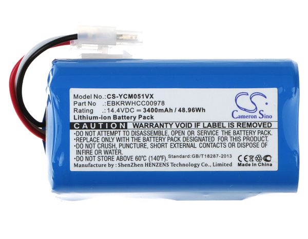 

cameron sino 3400mah battery for iclebo ycr-m05, m05-p, m04-1,m05-10, ycr-m05-10, ycr-m05-11, ycr-m05-20, ycr-m05-30, ycr-m05-50
