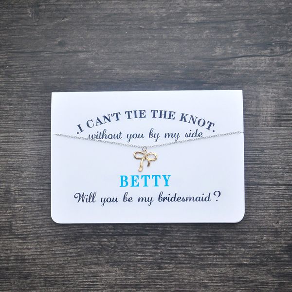 

bridesmaid card ожерелье невесты будет ли мой - поздравительная открытка на