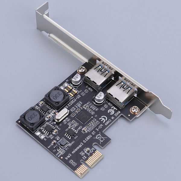 

2 usb ports pci-e to usb 3.0 expansion card 5gbps transmission for desktop