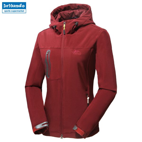 

women soft shell hiking jacket cross country waterproof elasticity jacket windproof outdoor clothing women mountaineering, Blue;black