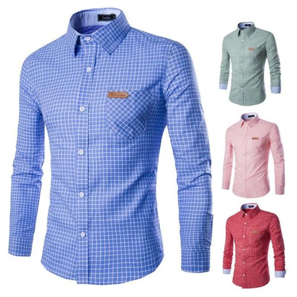 

zogaa brands new men shirts men's long sleeve shirts stand collar pure color cotton casual men clothes 2020 dress shirt, White;black
