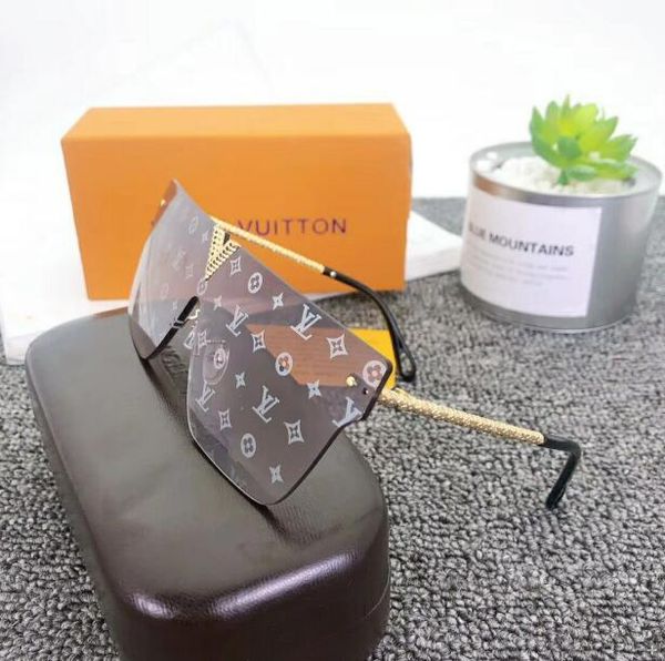 

1pcs brand designer green lens sunglasses txrppr classic sun glasses gold frame for men women glasses uv400 58mm lens come brown box, White;black