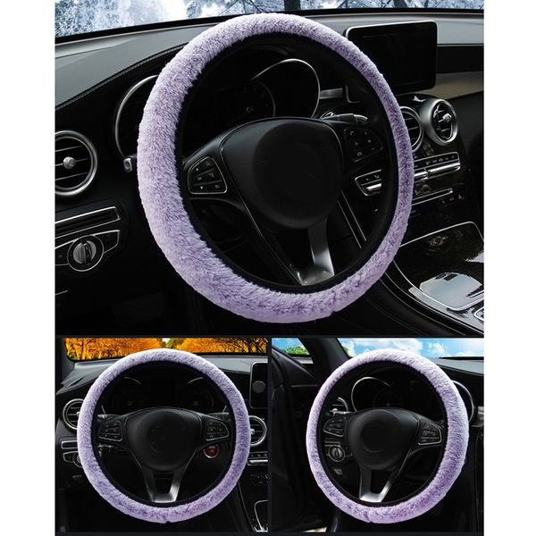 

37-39cm steering wheel cover soft replacement flexible plush car plush