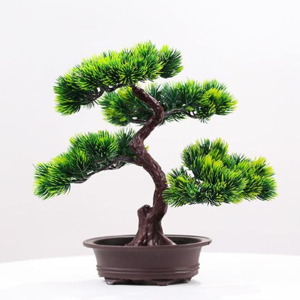 

6 style artificial bonsai plants small tree pot plants fake flowers potted ornaments for home l garden decors