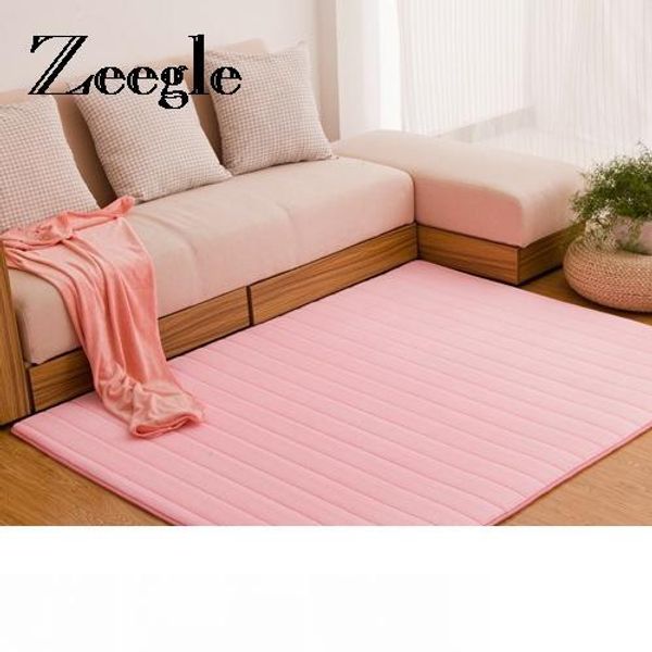 

zeegle kids room floor mat memory foam carpet for living room anti-slip bedroom activity mats absorbent coffee table area rug