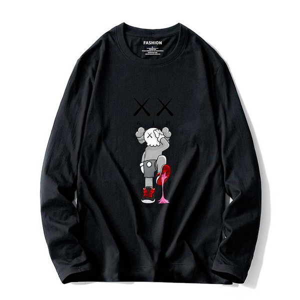

septhydrogen brand kaws autumn hoodies ka mens designer hoodies ka cotton cartooon printing long sleeves sweatshirts hoodies, Black