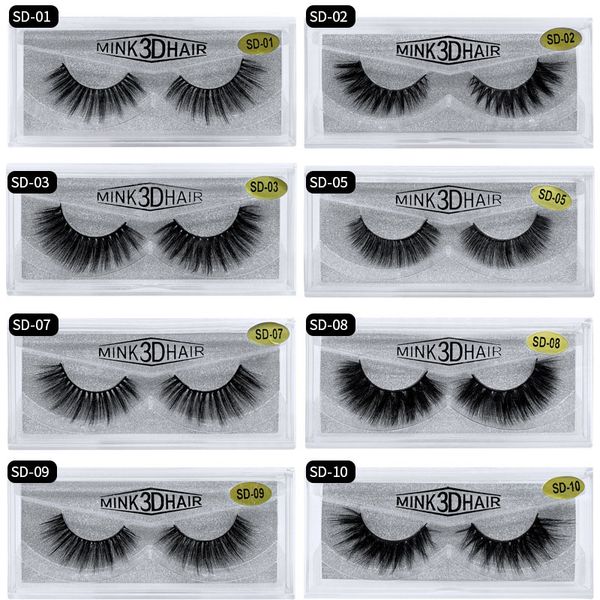 

3d mink lashes thick real mink hair false eyelashes natural for beauty makeup extension fake eyelashes false lashes 20 stlyles