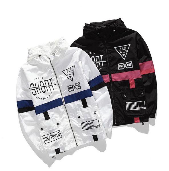 

new 2016 jacket men's brand fashion lover jacket hip hop men's windbreaker jacket male outdoor sports, Black;brown