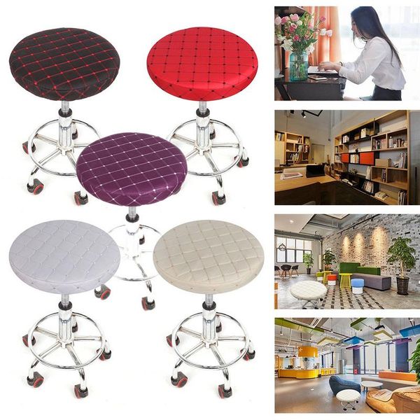 

2019 round chair cover bar stool cover elastic seat home chair slipcover round bar stool floral printed